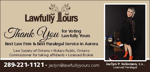 Thank you for Voting Lawfully Yours Best Law Firm and Best Paralegal Service in Aurora
